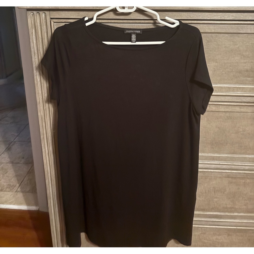 Eileen Fisher Black Short Sleeve Tunic